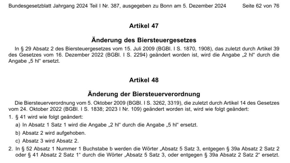 Auszug aus dem Bundesgesetzblatt 2024 Nr. 387